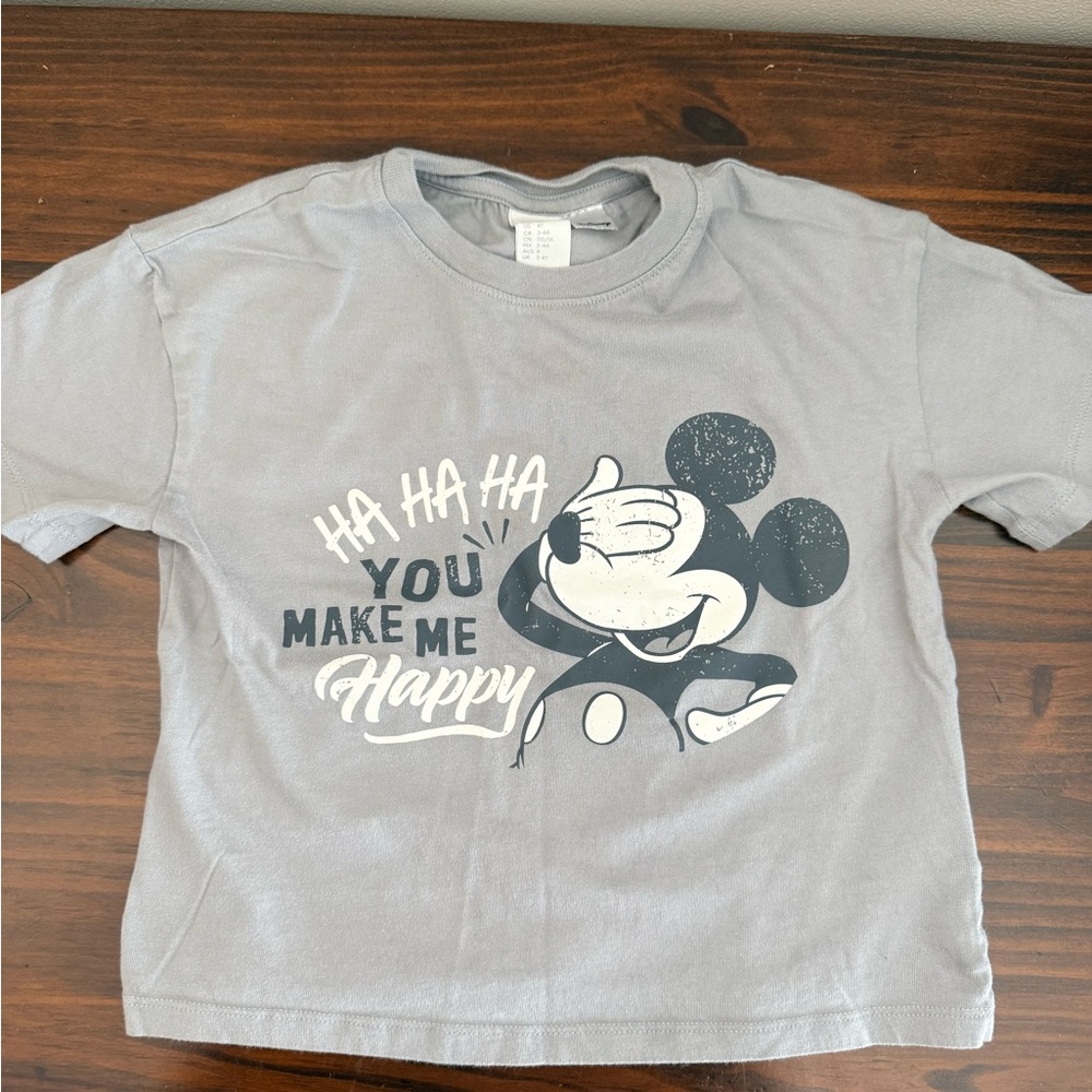 H&M Gray Mickey Mouse Kids T-Shirt